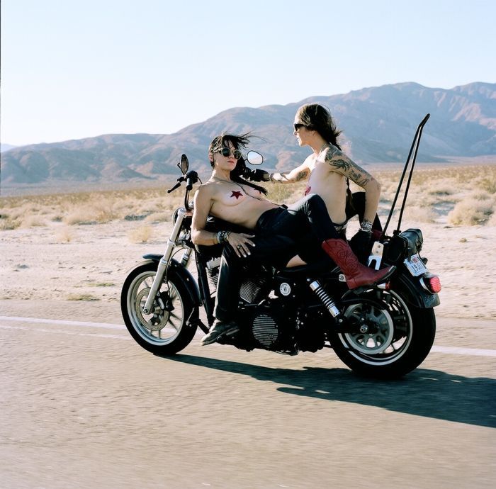 Girls on a motorcycle in Latakia