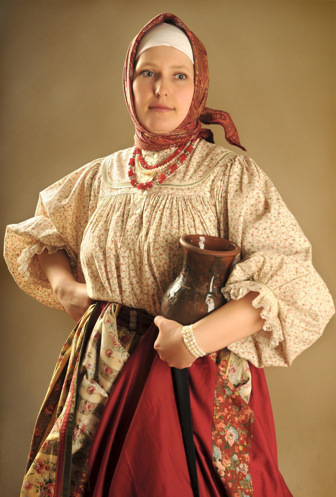 Girls in Slavic costumes in Latakia